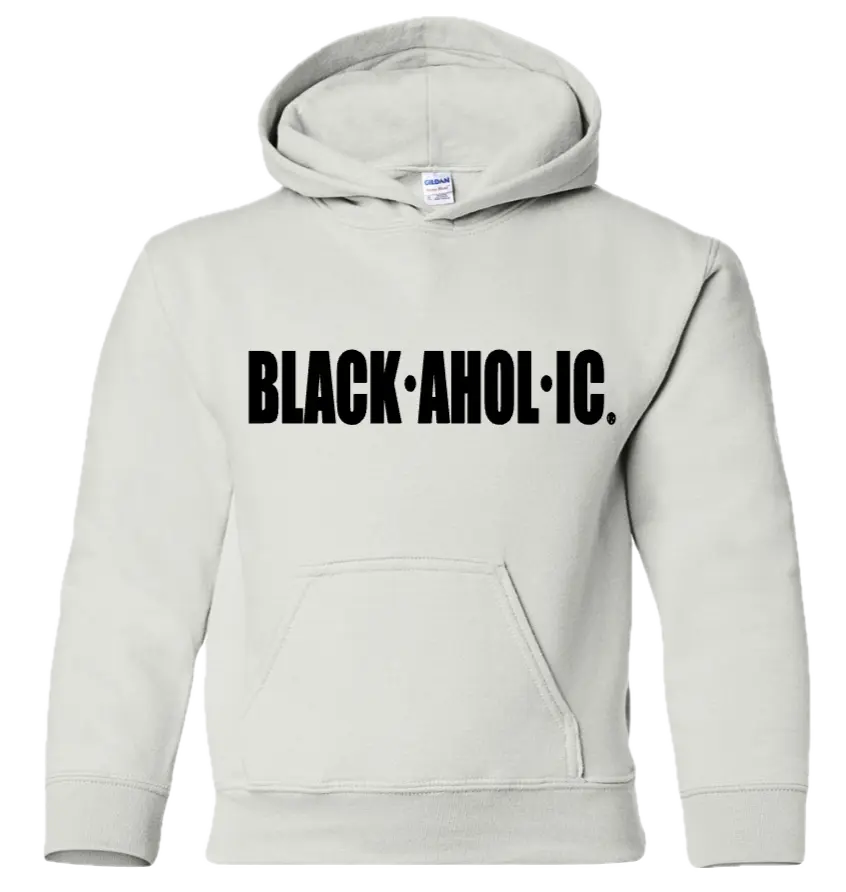 Blackaholic Classic Hoodie Girl White (Black Lettering) BLACKAHOLIC UNLIMITED