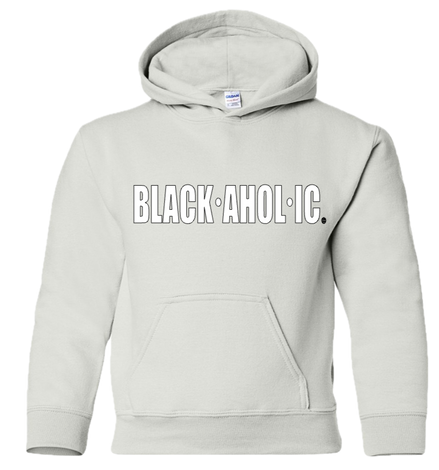 Blackaholic Classic Hoodie Boy White (White Lettering)