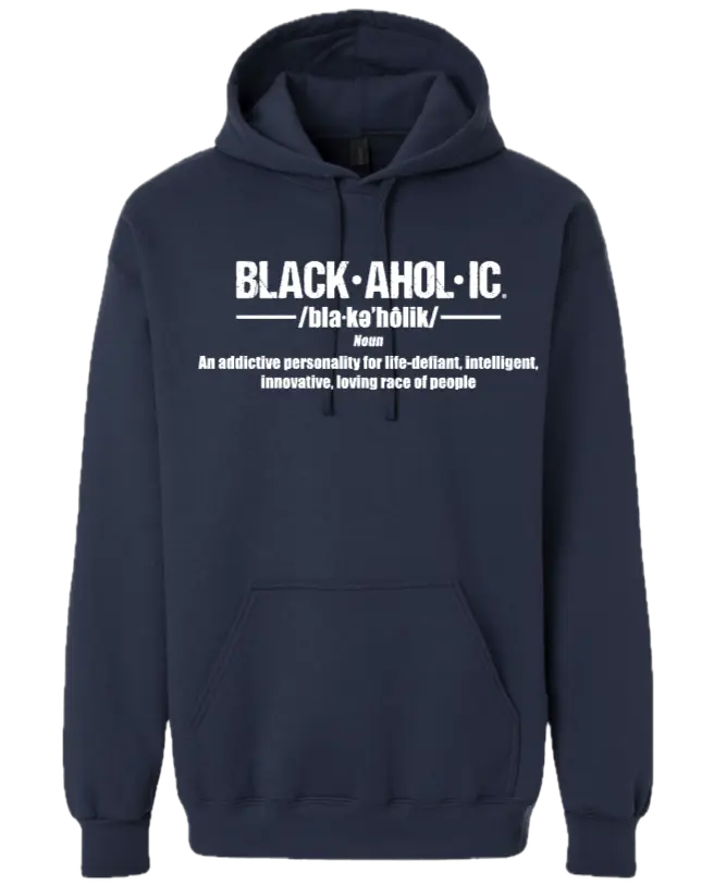 Blackaholic Definition Hoodie Men Blue Dusk (White Lettering) BLACKAHOLIC UNLIMITED