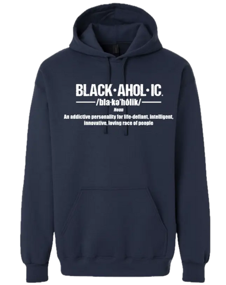 Blackaholic Definition Hoodie Women Blue Dusk (White Lettering) BLACKAHOLIC UNLIMITED