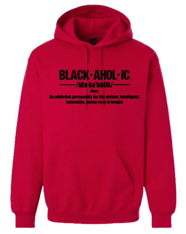 Blackaholic Definition Hoodie Women Cherry Red (Black Lettering) BLACKAHOLIC UNLIMITED