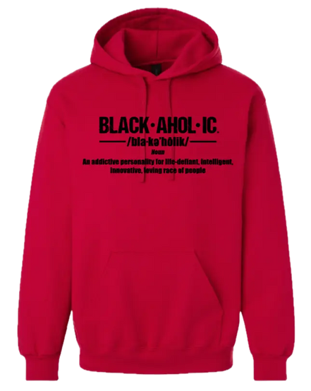 Blackaholic Definition Hoodie Women Cherry Red (Black Lettering) BLACKAHOLIC UNLIMITED