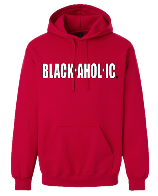 Blackaholic Classic Hoodie  Men Cherry Red (White Lettering)