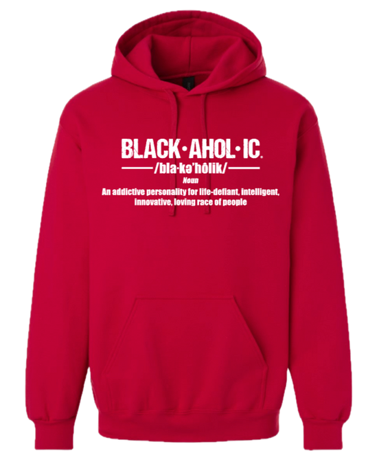 Blackaholic Definition Hoodie  Men Cherry Red (White Lettering)