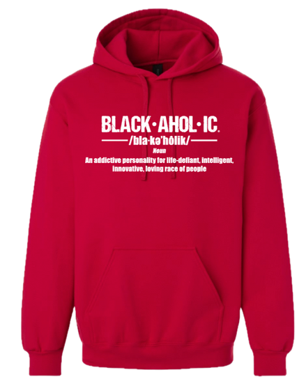Blackaholic Definition Hoodie  Men Cherry Red (White Lettering)