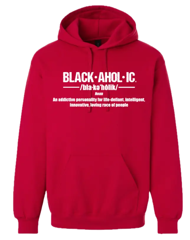 Blackaholic Definition Hoodie Women Cherry Red (White Lettering) BLACKAHOLIC UNLIMITED