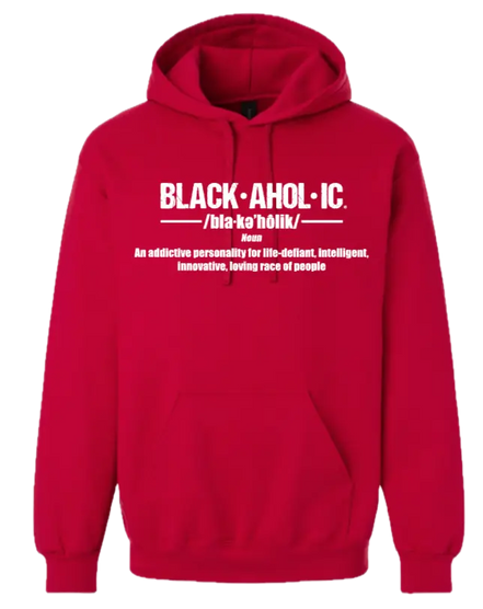 Blackaholic Definition Hoodie Women Cherry Red (White Lettering) BLACKAHOLIC UNLIMITED