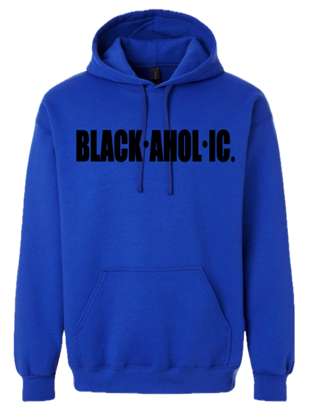 Blackaholic Classic Hoodie  Men Deep Royal (Black Lettering)