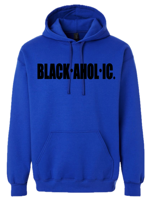 Blackaholic Classic Hoodie  Men Deep Royal (Black Lettering)