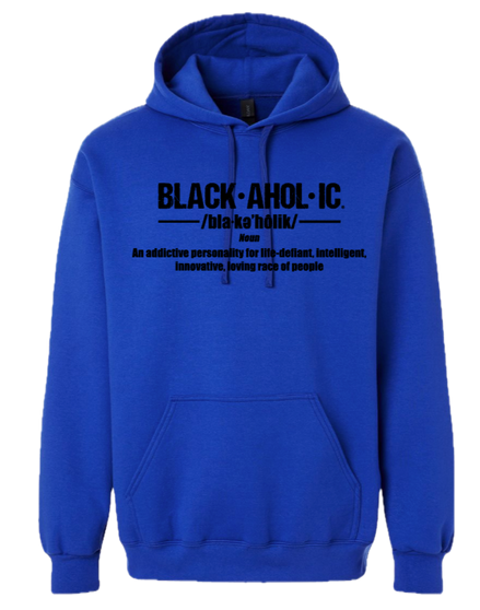 Blackaholic Definition Hoodie Men Deep Royal (Black Lettering)