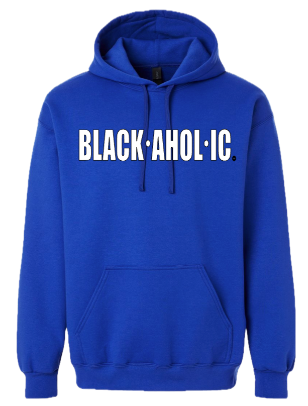 Blackaholic Classic Hoodie  Men Deep Royal (White Lettering)