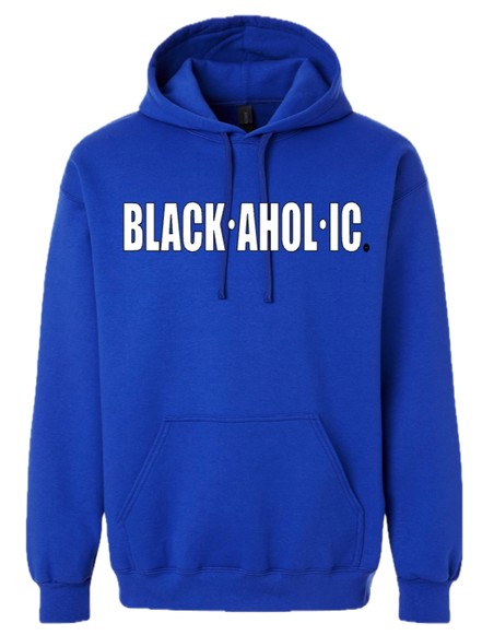 Blackaholic Classic Hoodie  Men Deep Royal (White Lettering)