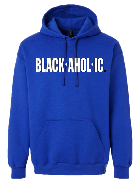Blackaholic Classic Hoodie  Men Deep Royal (White Lettering)