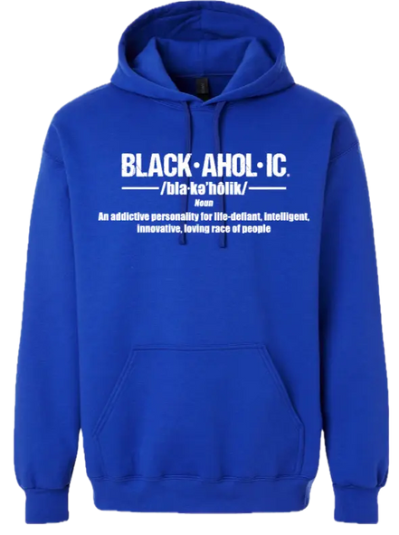 Blackaholic Definition Hoodie Men Deep Royal (White Lettering) BLACKAHOLIC UNLIMITED