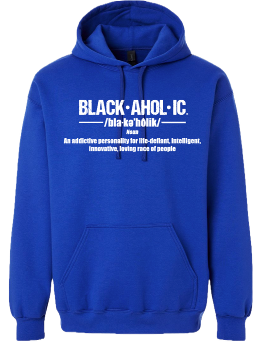Blackaholic Definition Hoodie Men Deep Royal (White Lettering)