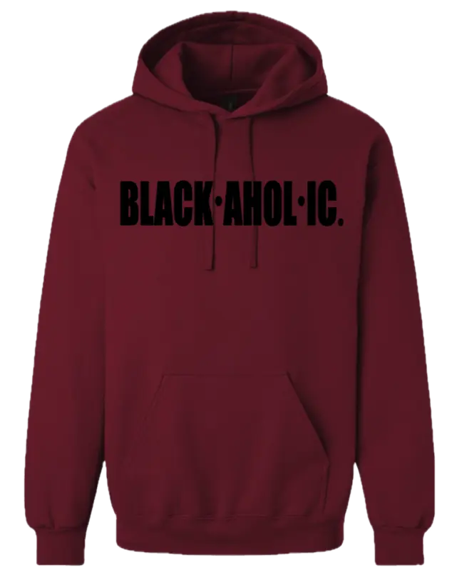 Blackaholic Classic Hoodie Women Garnet (Black Lettering) BLACKAHOLIC UNLIMITED