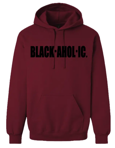Blackaholic Classic Hoodie Women Garnet (Black Lettering) BLACKAHOLIC UNLIMITED
