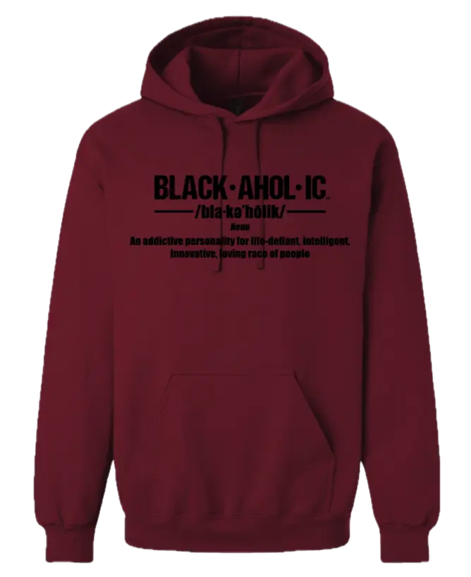Blackaholic Definition Hoodie Men Garnet (Black Lettering) BLACKAHOLIC UNLIMITED