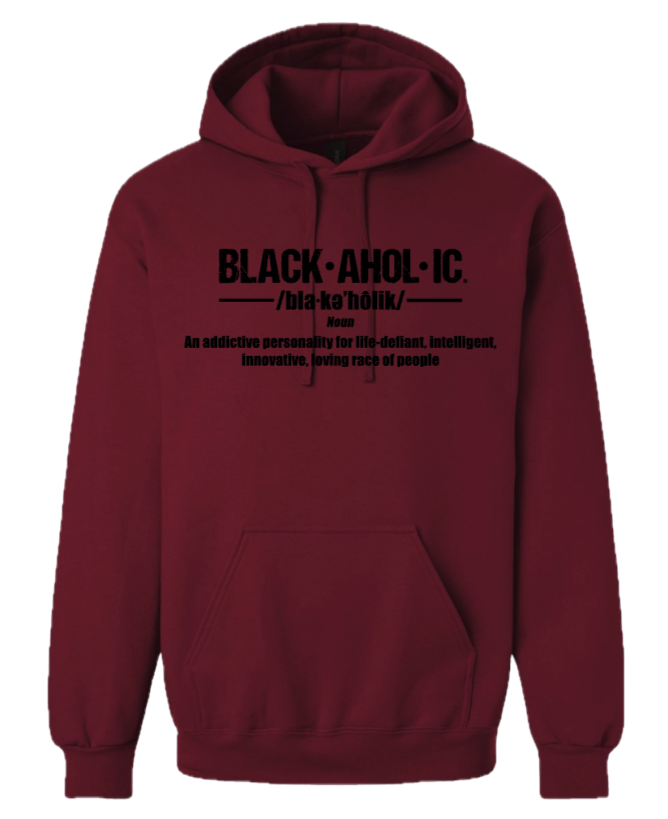 Blackaholic Definition Hoodie Men Garnet (Black Lettering)