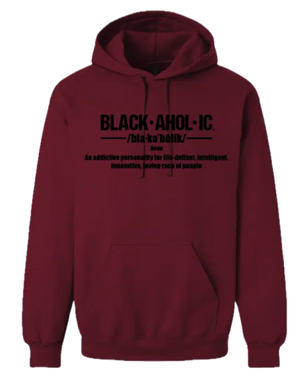 Blackaholic Definition Hoodie Men Garnet (Black Lettering) BLACKAHOLIC UNLIMITED