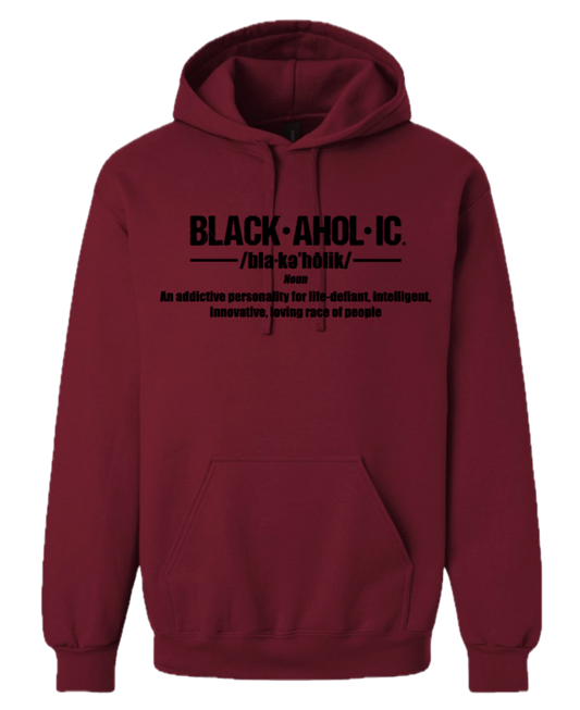 Blackaholic Definition Hoodie Men Garnet (Black Lettering)