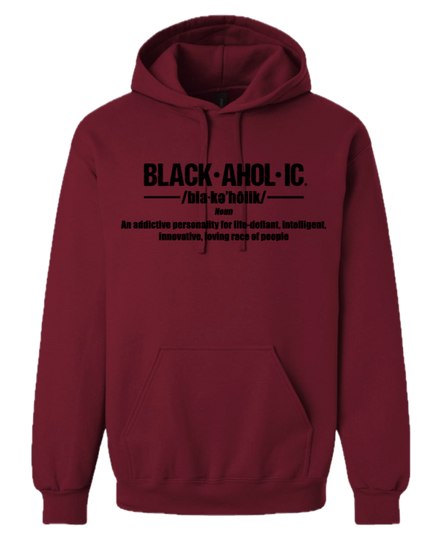 Blackaholic Definition Hoodie Men Garnet (Black Lettering)