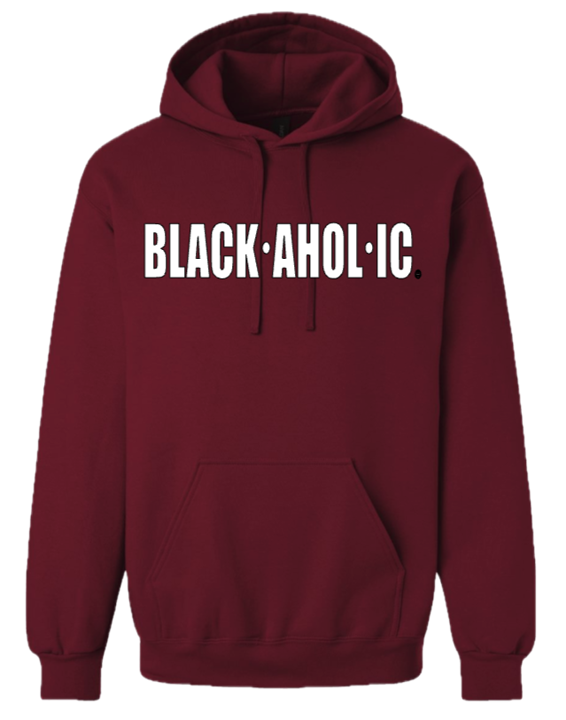 Blackaholic Classic Hoodie  Men Garnet (Black Lettering)