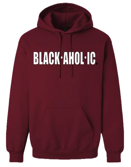 Blackaholic Classic Hoodie Women Garnet (White Lettering) BLACKAHOLIC UNLIMITED