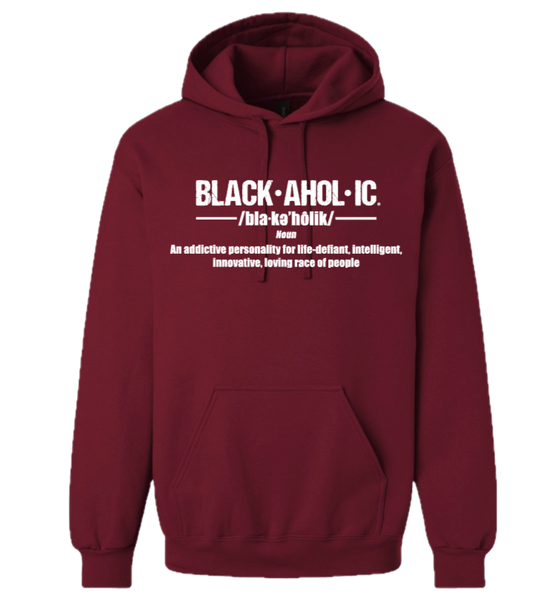 Blackaholic Definition Hoodie Men Garnet (White Lettering)