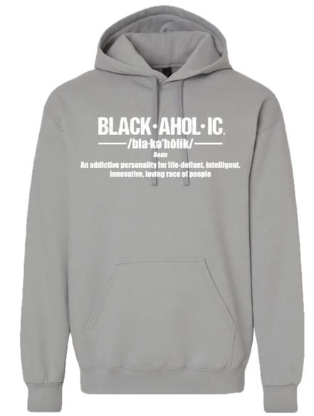 Blackaholic Definition Hoodie Men Gravel (White Lettering) BLACKAHOLIC UNLIMITED