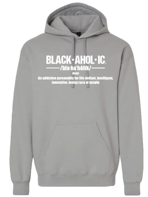 Blackaholic Definition Hoodie Women Gravel (White Lettering) BLACKAHOLIC UNLIMITED