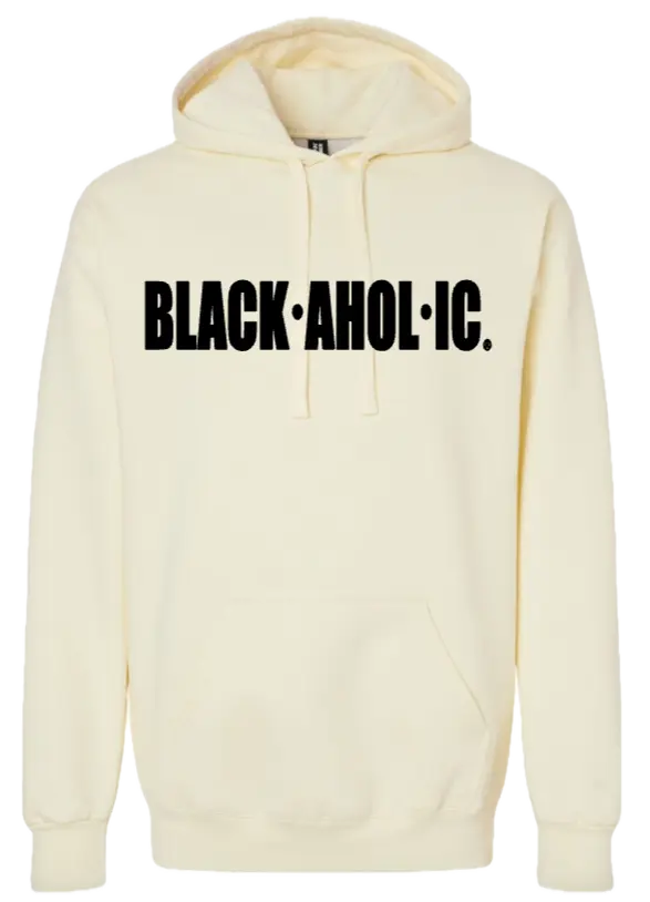 Blackaholic Classic Hoodie Women Off White (Black Lettering) BLACKAHOLIC UNLIMITED