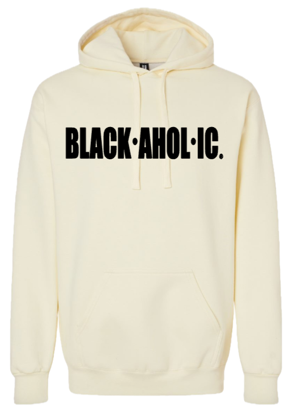 Blackaholic Classic Hoodie Women Off White (Black Lettering)