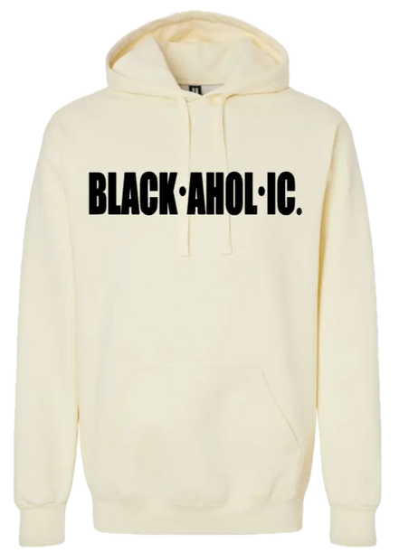 Blackaholic Classic Hoodie Women Off White (Black Lettering) BLACKAHOLIC UNLIMITED
