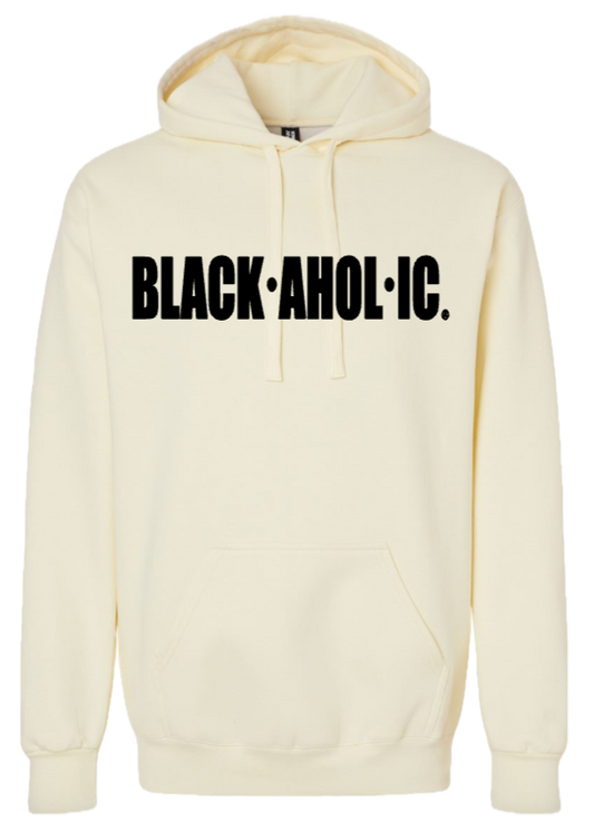 Blackaholic Classic Hoodie Women Off White (Black Lettering)