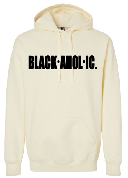 Blackaholic Classic Hoodie Women Off White (Black Lettering)