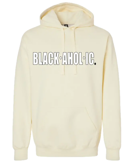 Blackaholic Classic Hoodie  Men Off White (White Lettering) BLACKAHOLIC UNLIMITED
