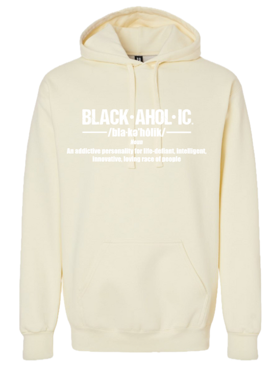 Blackaholic Definition Hoodie Men Off White (White Lettering)