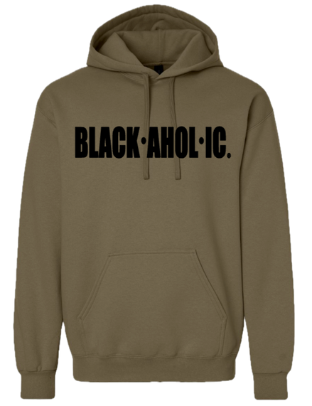 Blackaholic Classic Hoodie Women Olive  (Black Lettering)