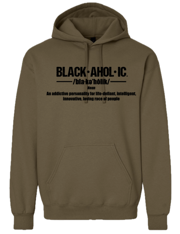 Blackaholic Definition Hoodie Women Olive (Black Lettering)