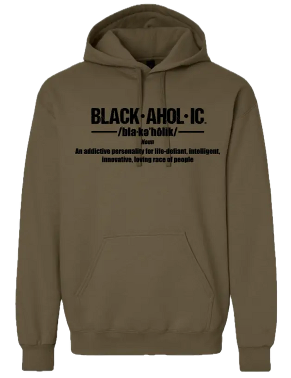 Blackaholic Definition Hoodie Women Olive (Black Lettering) BLACKAHOLIC UNLIMITED