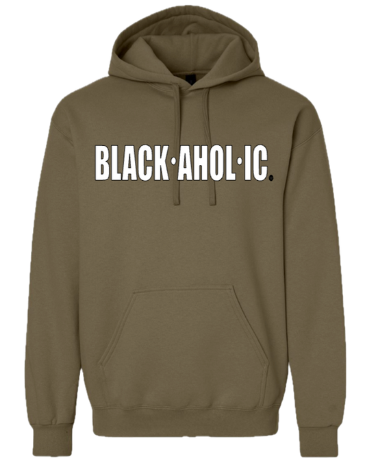 Blackaholic Classic Hoodie  Men Olive  (White Lettering)