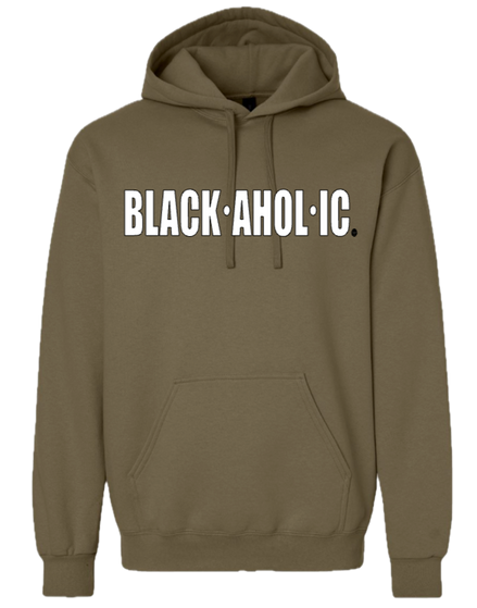 Blackaholic Classic Hoodie Women Olive  (White Lettering)