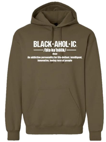 Blackaholic Definition Hoodie Women Olive (White Lettering) BLACKAHOLIC UNLIMITED