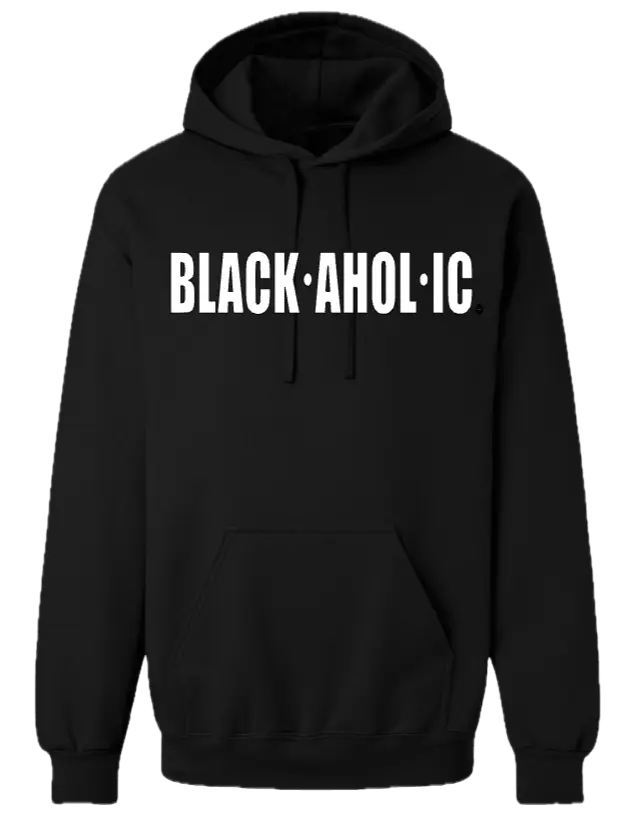 Blackaholic Classic Hoodie Women Black  (White Lettering) BLACKAHOLIC UNLIMITED