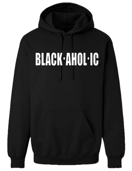 Blackaholic Classic Hoodie Women Black  (White Lettering) BLACKAHOLIC UNLIMITED