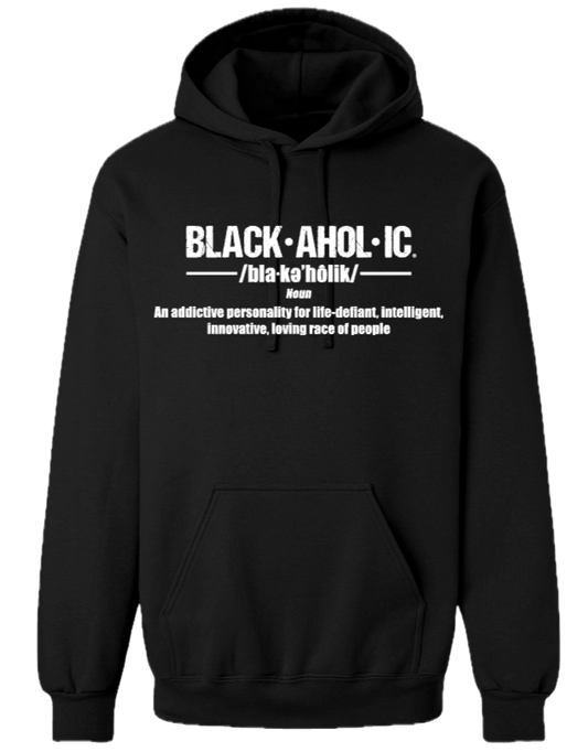Blackaholic Definition Hoodie Men Pitch Black (Black Lettering)