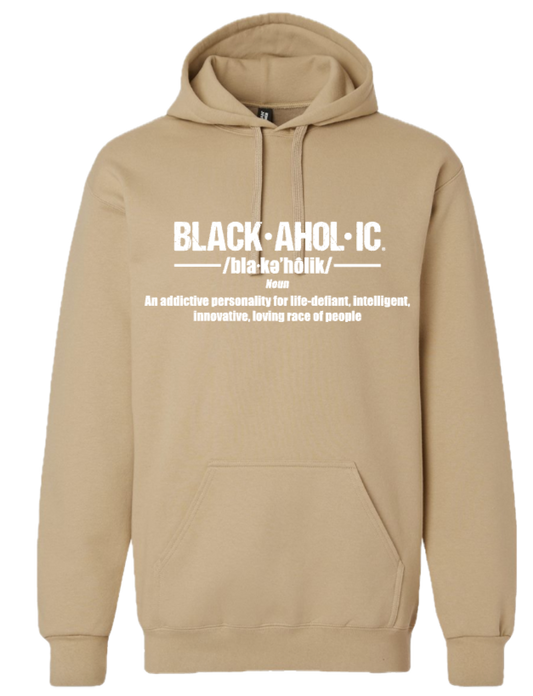 Blackaholic Definition Hoodie Men Tan (White Lettering)