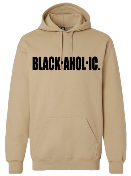Blackaholic Classic Hoodie  Men Tan (Black Lettering)