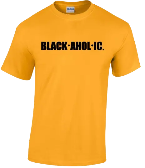 Blackaholic Tee Boys Gold My Store